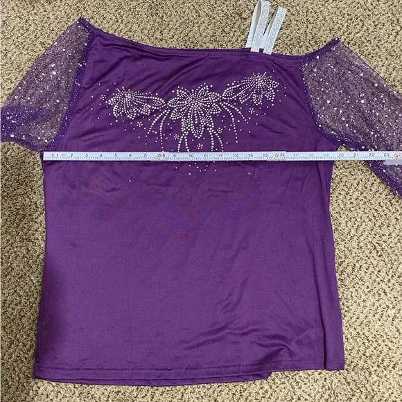 COPY - Women Top Purple  Rhinestones. Size L. Brand New. - Picture 3 of 8